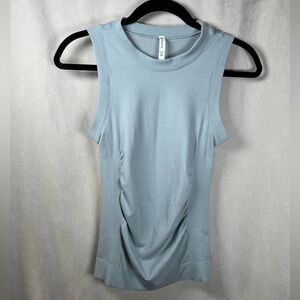 Athleta Workout Muscle Tank Top with Mesh Fabric Back -  Size XS in Powder Blue